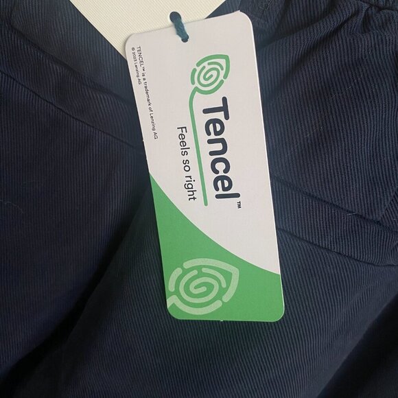 White Stuff Arlo Tencel Cargo Trouser Pant Dark Navy Size 8R - Picture 7 of 14